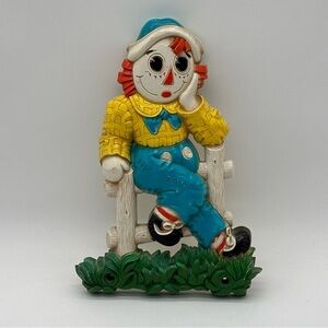 Vintage 1977 Raggedy Ann 3D Figural Wall Hanging Decor Bobbs-Merrill Syroco 12"